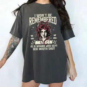 Vintage Feminist Comfort Colors Shirt, Anti-Patriarchy T-shirt, Retro I Won't Be Remembered As A Woman Who Kept Her Mouth Shut Tee, Women Clothing