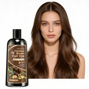 Three-in-one chestnut brown dyeing shampoo | Cleaning, coloring and nursing in one step | Daily washing and protection dyeing shampoo | Suitable for various hair types | Haircare