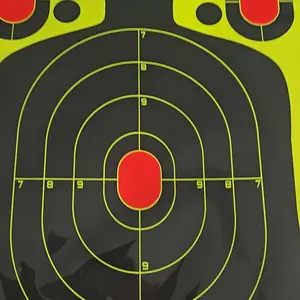 VIGEROSO 20/30pcs Large-Scale Human Silhouette Targets High-Visibility Reactive Splatter Glow Florescent Paper Design for Accurate Range Training and Shooting Accessories Universal Fit for All Users 9.5"x14.5" Silhouette Adhesive Target - Survival Tools