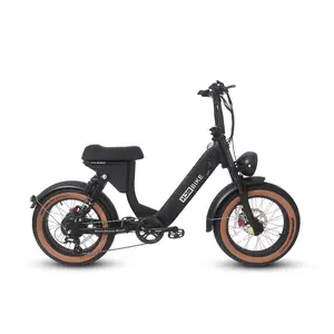 Turbo Moped Style Retro Cruiser Fat Tire Electric Motorbike