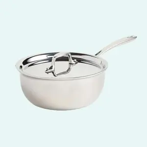 2.5-Quart Stainless Steel Saucepan with Lid – Tri-Ply Cookware
