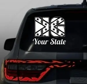 HG Holler Girl Vinyl Window Decal - Universal Car Sticker for Vehicle Windows, Boats, RVs, Office Desks & Laptops - Stylish Car Merch & Car Accessories - All 50 States Available