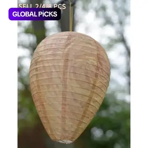 Wasp Deterrent Hives 2/4/8 Decoy Nests for Wasps & Yellowjackets Outdoor Garden Wood Protection Natural Wax Paper Collapsible Design