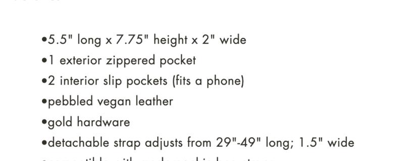 Bridget Sling Crossbody Handbag Multifunctional