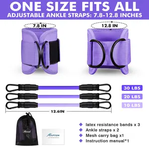 Resistance Bands, Ankle Bands for Workouts with Cuffs, Resistance Bands for Leg Butt Training Workout Equipment for Kickbacks Hip Gluteus Training Exercises, Ankle Strap with Exercise Gifts for Women