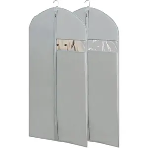 Garment Bags for Travel, 50'' Garment Bags for Hanging Clothes, Suit bag (Set of 2, 23.3'' X 50'')