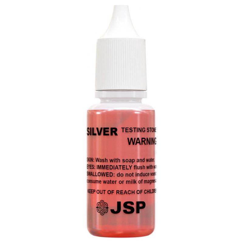 GTE Gold Silver Platinum Testing Kit - 9K 10K 12K 14K 18K 22K 999 925 Sterling - 15ml JSP Solutions & 2x4" Test Stone - Professional Grade for Jewelers & Collectors