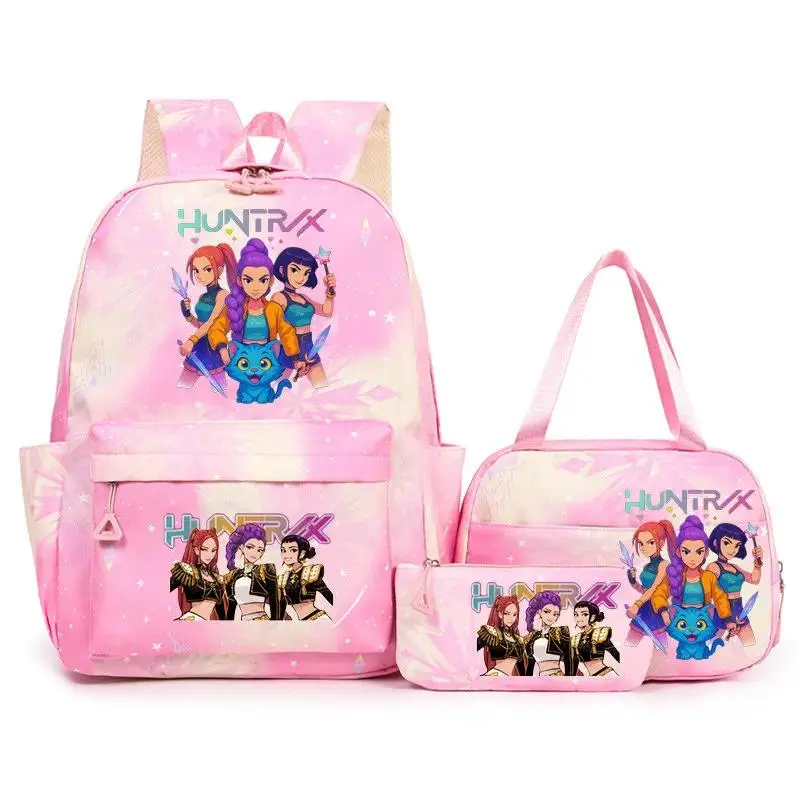 Rumi Mira Zoey  Children Teenager School Bookbag Printed Student Girl Schoolbag Colorful Backpack with Lunch Bag 3Pcs/Set