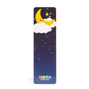 Bookies Bookmarks, Moon Bookie, 2.5"x8.5" Paper Bookmark with Celestial Theme