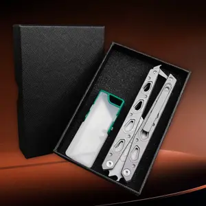 Titanium Alloy handle paper knife, With 10 SK5 Steel Blades, Multifunctional Tool knife set