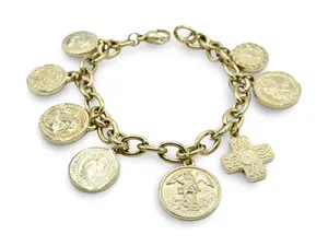 Religious Hanging Coin Bracelet