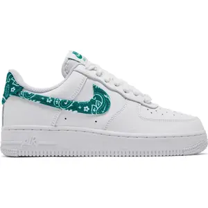 [DH4406-102] Womens Nike Air Force 1 Low '07 Essential 'White Green Paisley'