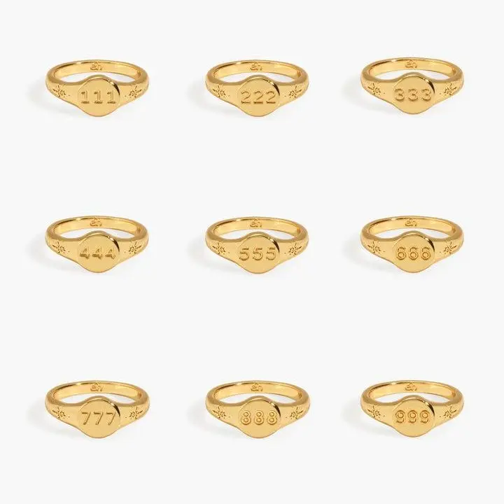 en route 18K Gold Plated Engel Ring, Symbolic Spiritual Band for Manifestation & Stacking, Meaningful Birthday or Anniversary Gift for Her