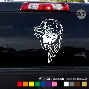 Sticker Cara de Jesucristo Dios, Jesus (Rostro ) - Adhesive Vinyl Decal:  - Face of Jesus for Motorcycle, Car, Boats, Glass Doors and Walls | Different Sizes and Colors Available | Easy installation decal sticker vinyl decal