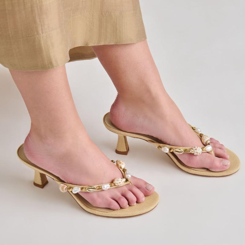 Dolce Vita DAKSIE HEELS LT NATURAL RAFFIA