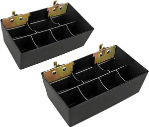 2 count E-Track Basket E-Track Storage Box & Dividers Organizer for E-Track Systems Enclosed Trailer Tool Box for Garage, Workshop, Warehouse – Wall-Mounted Hanging Tool Box Bin Installation Plastic Split Standing Utensils