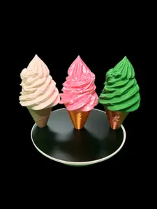 Ice Cream Cone Sculpture – Realistic 3D Print – Fun Home Decor