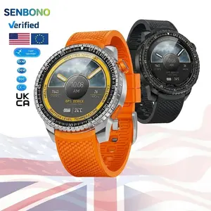 SENBONO MAX88 Smart Watch for Men: 6-Star GPS Precision & AI GPT Voice, 5ATM Waterproof Military Grade Outdoor Smartwatch, 1.43" AMOLED, 470mAh 45-Day Long Battery Life Fitness Tracker