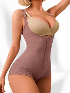 Women's Body Shaperwear, High Compression Shapewear, Fajas, Shapewear Bodysuit, Colombian Shapewear, Butt Lifting And Tummy Control Jumpsuit, Fit, Zipper Closed, Perfect For Outings Or Everyday Casual Wear, Body Shaping Underwear