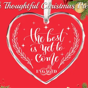 Elegant Heart-Shaped Glass Tree Topper Ornament Durable Red Design for Christmas Valentine's Year-Round Hanging Decoration Bridal Shower Anniversary Keepsake