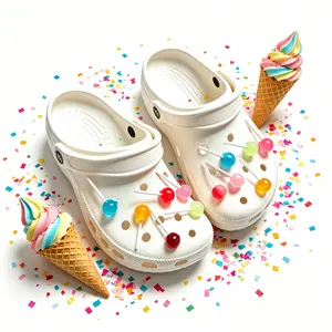 Lollipop Shoe Charms For Crocs 3D Clear Jelly Resin Pins Cute Realistic Candy Decor Charms Compatible with  Clogs Bubble Slides  Backpack Hole Accessories
