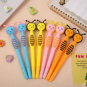 3-Pack Cartoon Bee Gel Pens, Cute Creative Design, Aesthetic Pens, Ink 0.5mm, Perfect for Parties & School Supplies, Ideal Gift for Women