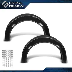 CROSSDESIGN 4PC Fender Flares Wide Body Kit Fits Honda Civic Wheel Arches Protector Cover