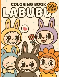 Labubu's Big Book of Cute Chaos: A Whimsical Coloring Adventure for Kids Teens & Everyone Who Loves Kawaii Creatures 60+ Adorable Pages of Fun Joy for Boys Girls & Labubu Fans of All Ages by Muhammed Salim