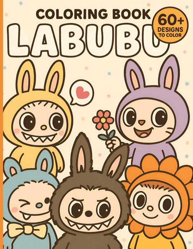 Labubu's Big Book of Cute Chaos: A Whimsical Coloring Adventure for Kids Teens & Everyone Who Loves Kawaii Creatures 60+ Adorable Pages of Fun Joy for Boys Girls & Labubu Fans of All Ages by Muhammed Salim