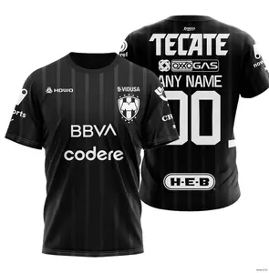 Personalized CF Monterrey Soccer Shirt | Custom Name Number Black Fan Jersey