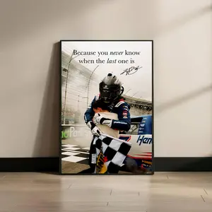 [No Frame] Kyle Busch Father & Son Emotional Moment Poster, Kyle Busch Tribute Wall Art, Perfect Father's Day Gift