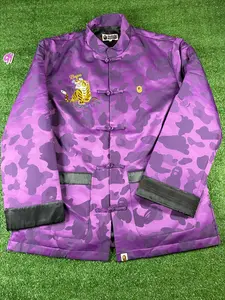 Bape Purple Camo Tiger Padded China Jacket Size Small