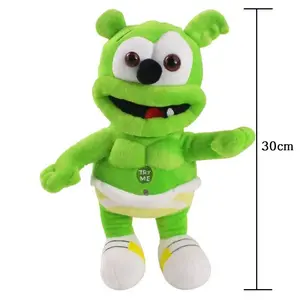 30cm /Singing Gummy Plush Toys With Music Voice Gummy Bear Stuffed Dolls Peluche Sounding Bear Plushie Toys Baby Toys for Kids