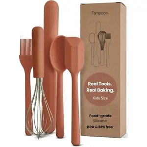 Real Kids Cooking & Baking Set – Montessori Kitchen Tools for Real Cooking with Food-Safe Silicone Utensils – Functional & Fun Gift for Young Chefs