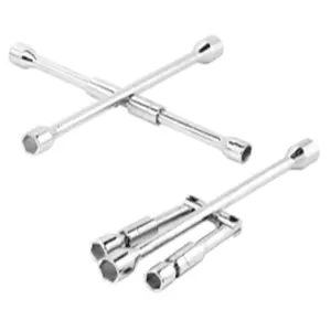 212 MAIN 4-Way Folding Lug Wrench, Compact SAE Sizes Portable Car Repair Tool, Tire Inflation Tool Accessory, Car Repair Tools