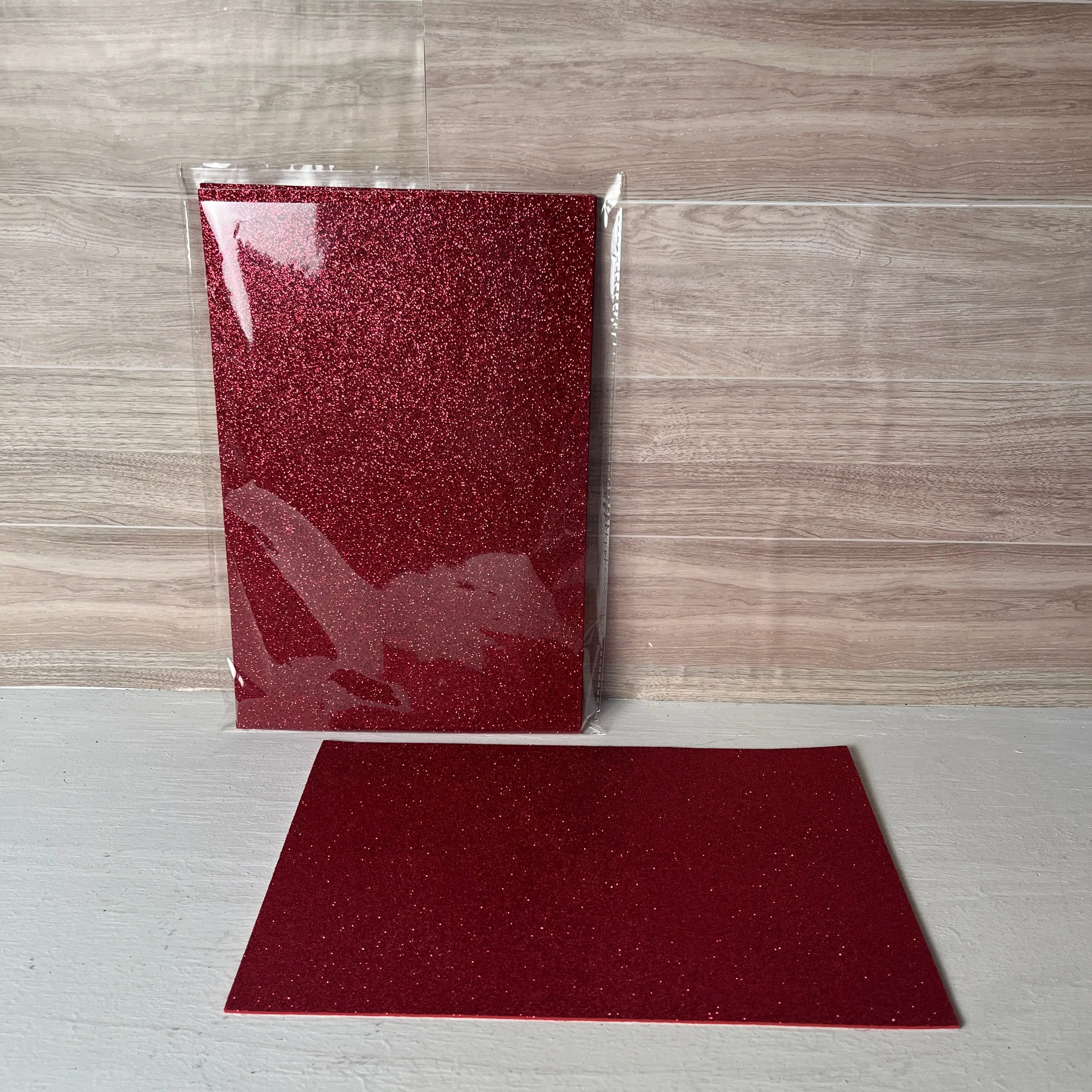 8X12 Burgundy Glitter Self-Adhesive Foam Sheets (5pack)