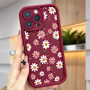 Daisy Phone Case for iPhone 17 Air 15 16 16e 14 13 12 11 Pro Max Plus X XS Anti-Scratch Shockproof TPU Bumper Drop-proof Cover with Non-Slip Texture