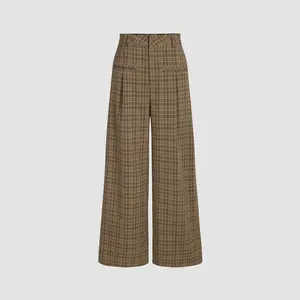 Cider [size 2-10] Tartan Wide Leg Trousers SwimWeek