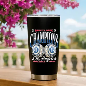 BNB [Baseball Gift] LA Champs Tumbler 20oz/30oz, LA 2025 Cup, gift for LA fans, Perfect Xmas Gift for Friends and Family,  Coworker Gift, Water Bottles, Travel Cup Drinkware