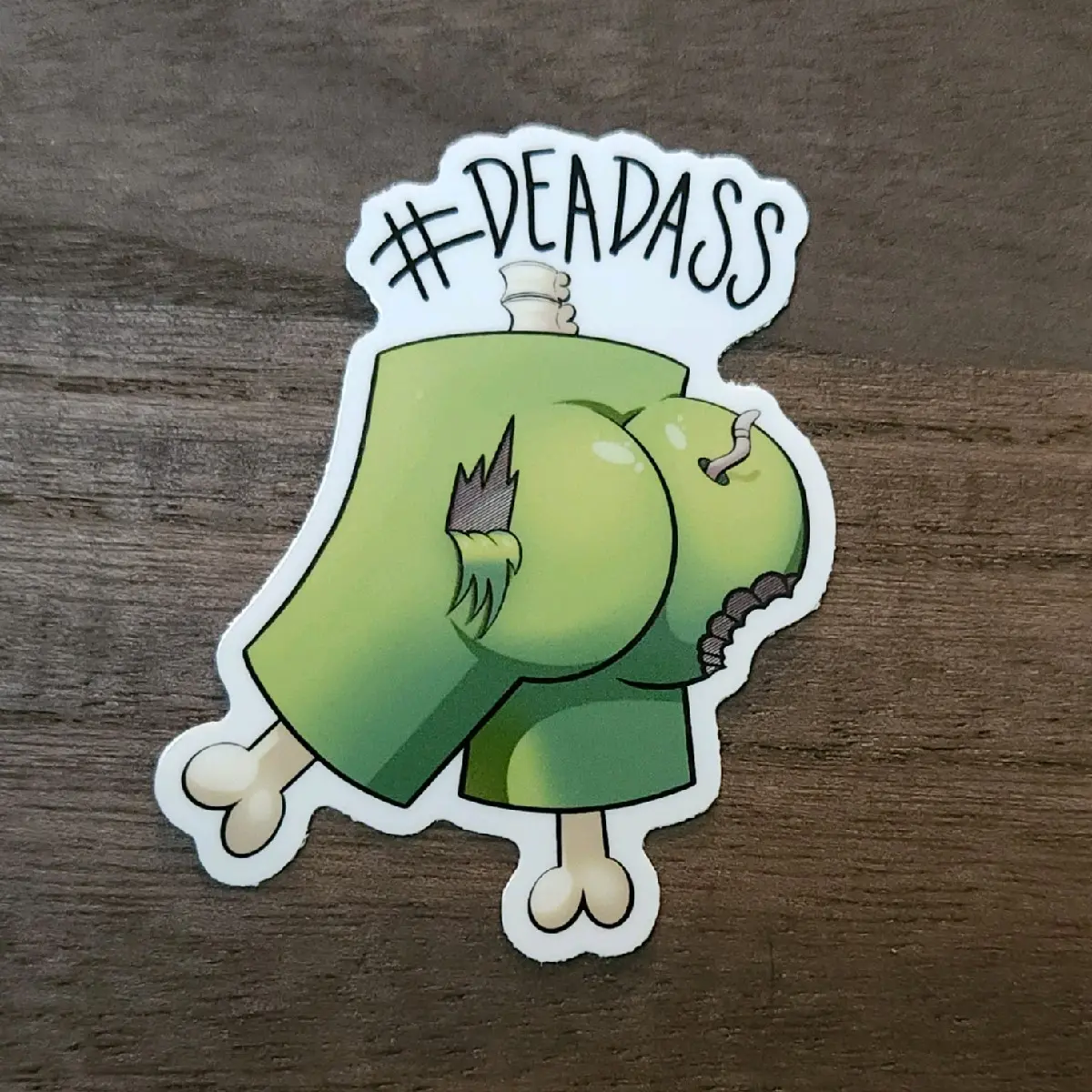 #De*dass Zombie Butt Sticker