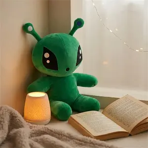 Ultra-Soft 34cm Green Alien Plush Toy Huggable Stuffed Animal and Cuddly Companion for Sweet Dreams and Stress Relief Perfect Indoor Room Accent and Dorm Decor Great Birthday or Holiday Gift for Teens and Adults Features Distinctive Design with More Color