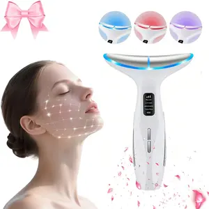 New neck and facial beauty device, neck vibration function, firming and wrinkle removing home beauty device, suitable for holiday gifts
