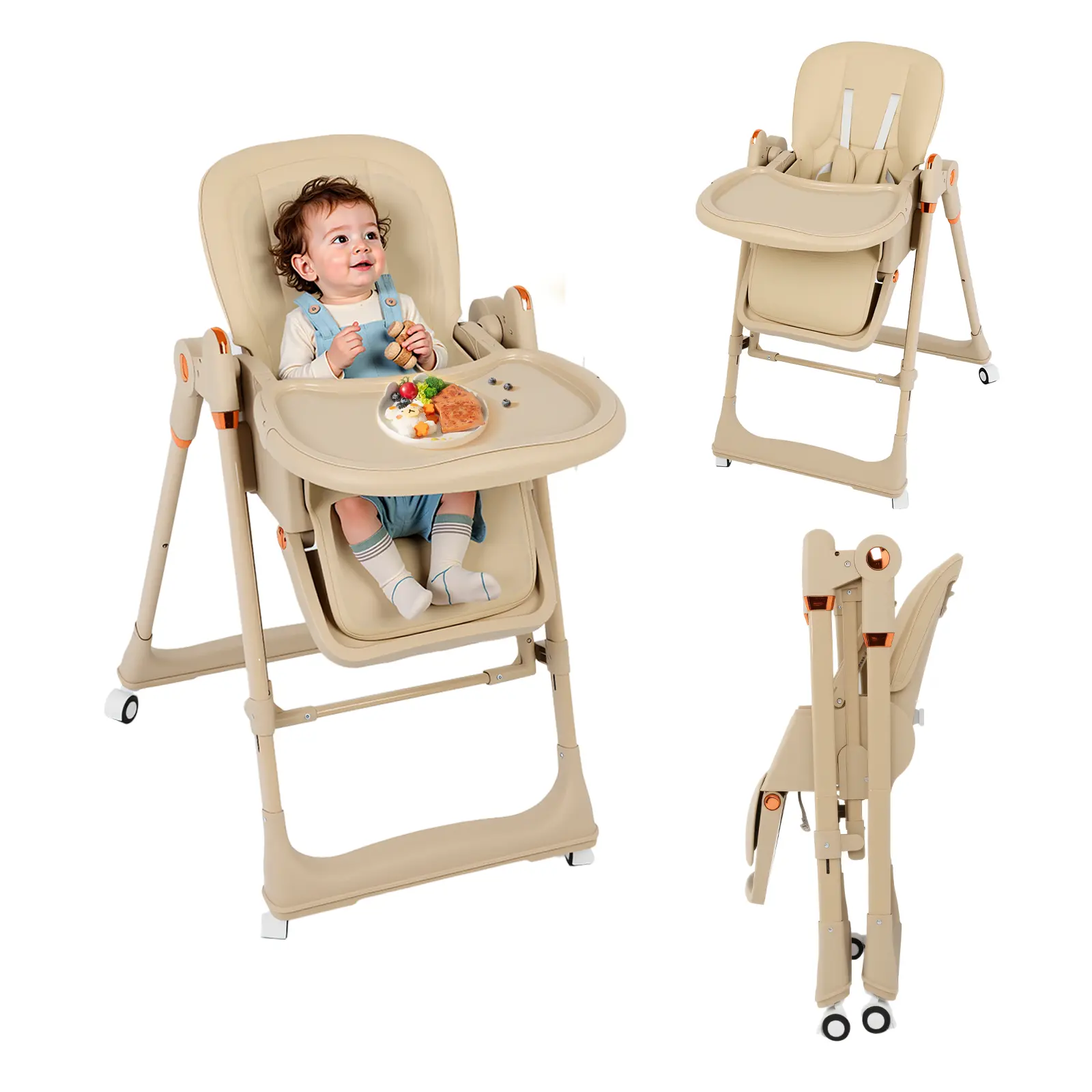 #khaki# Free swivel casters+pallet