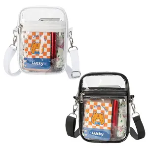 Clear Purse Stadium Transparent Messenger Bag Stadium Approved for Men and Women Clear CrossBody Bag