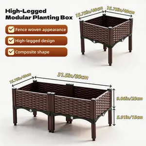 1/2pack Elevated Planters Raised Garden Beds, Vegetables Plant Raised Bed Kits, Herbs Flowers Growing Box with Legs & Drainage Holes for Garden Patio Balcony Restaurant