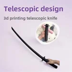 Hot-Selling Telescopic Black Warrior 3D Printed Telescopic Handheld Toy Stress Relief Small Toy Great Gift