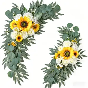 Sunflower Floral Arrangement Set, Party Background Wall Decor, Artificial Flowers, Fresh and Natural Style, Perfect for Events and Gatherings, Faux Floral Arrangements