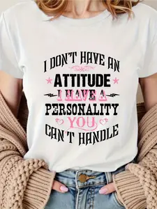 Women's bold personality T-shirt-"I have more charm than you can afford" Smart short sleeve top-soft everyday casual style-machine-washable attitude pattern shirt Fashion text design comfortable fit confident women's weekend wear Halloween costume local c