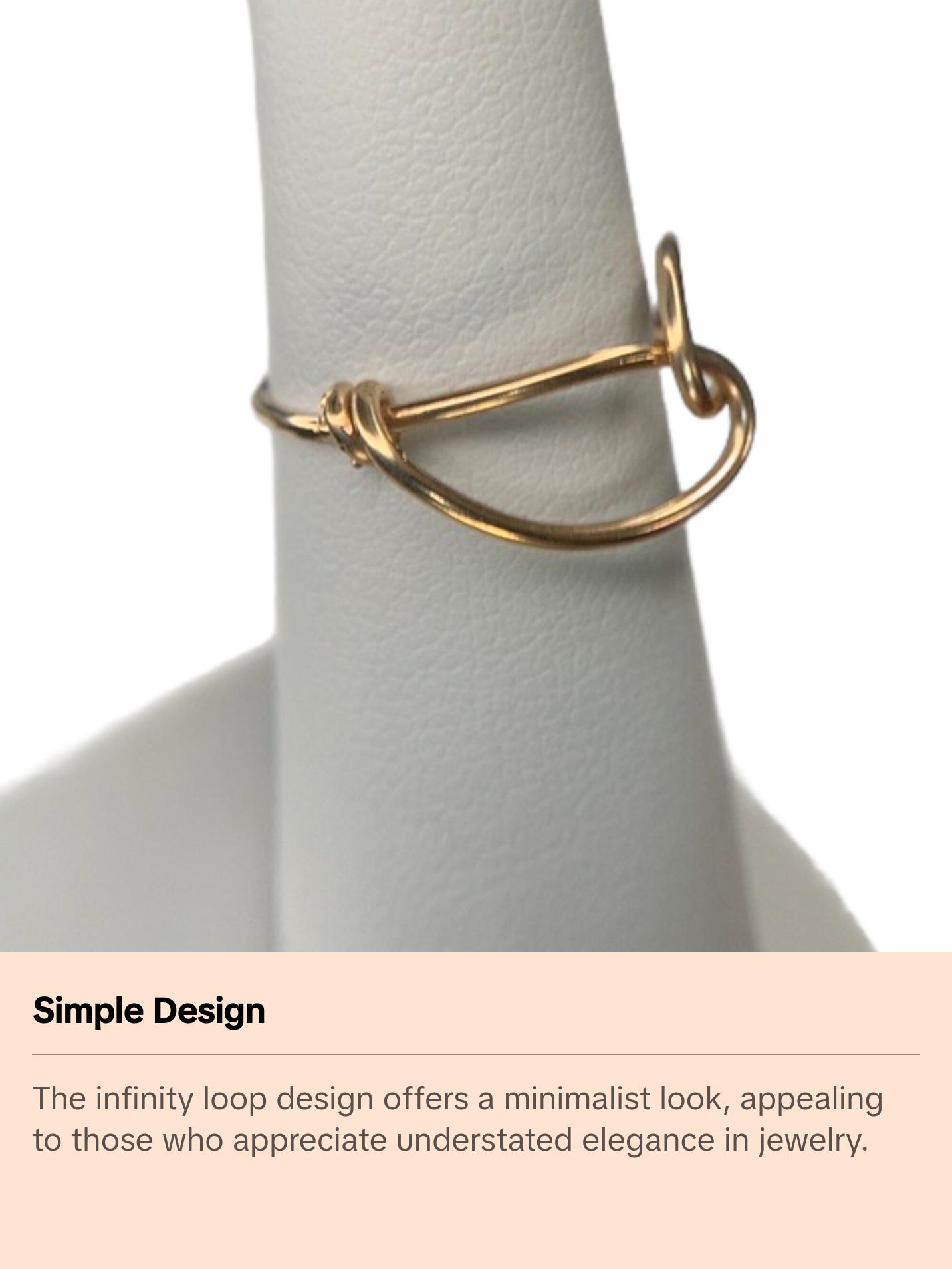 Sterling Silver | 14KT Gold Filled Wire Infinity Loop Simple and Minimalistic Wire Ring