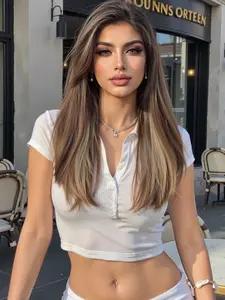 Topshe Transparent Lace Front Wig, 20 Inch Deep Highlights, Natural Hairline, Seamless Blend, All Day Comfortable Wear, Glueless Frontal Wig